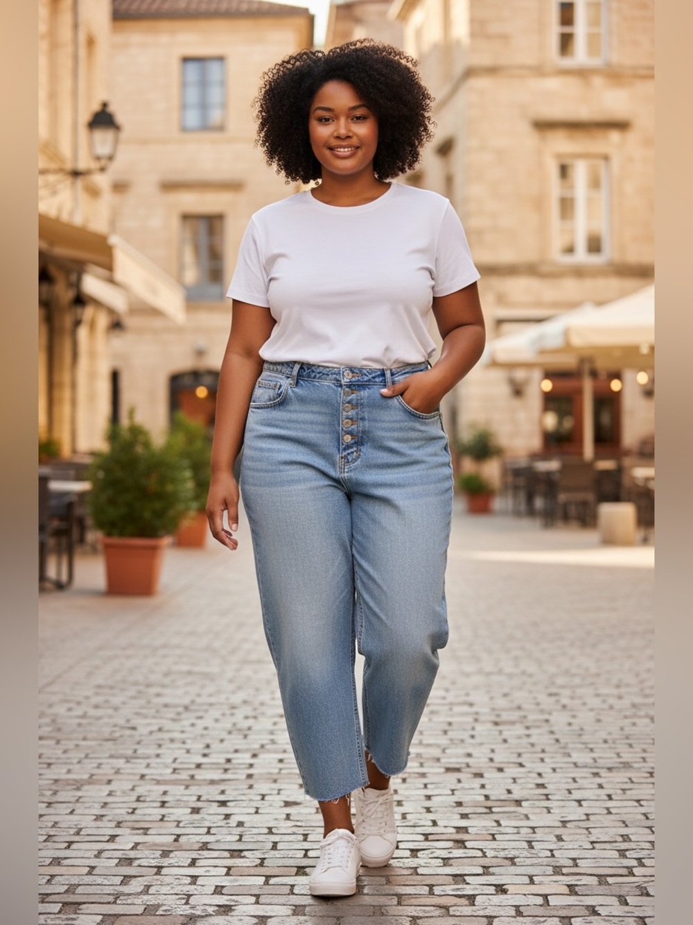 Old Navy Light Blue High-Rise Cropped Button-Fly Jeans